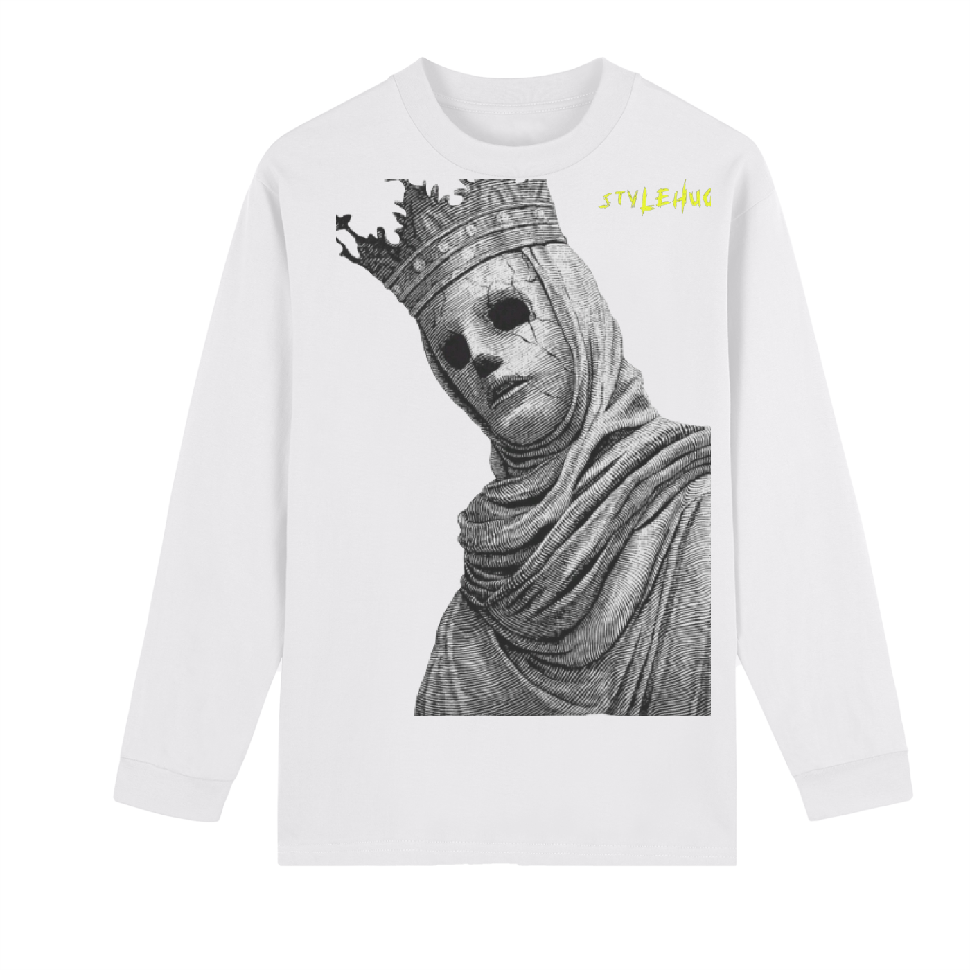 Unisex Crew Neck 270g Heavyweight 100% Cotton Drop Shoulder Long Sleeve Shirt