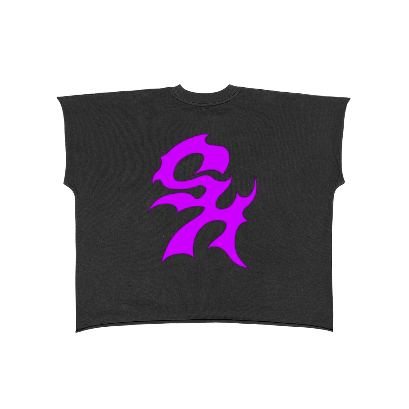 Raw Edge Boxy Non-Shrink T-Shirt