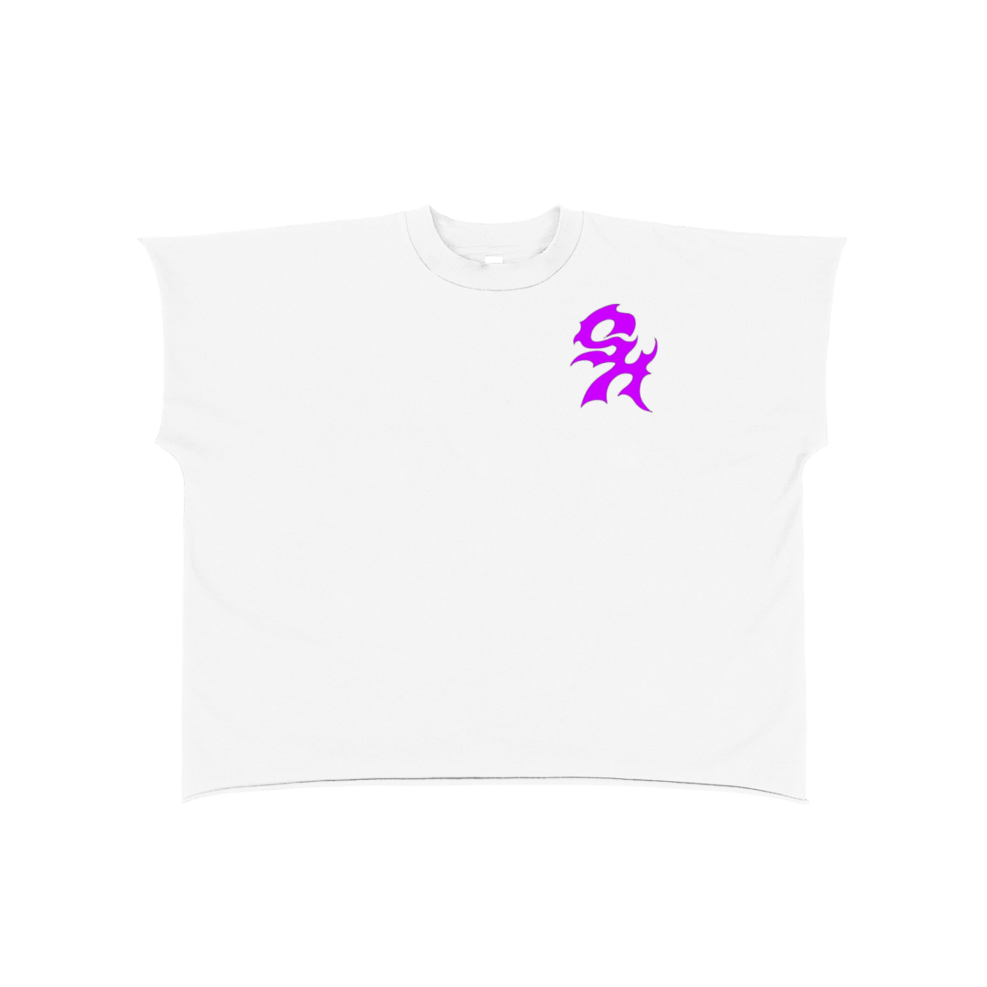 Raw Edge Boxy Non-Shrink T-Shirt
