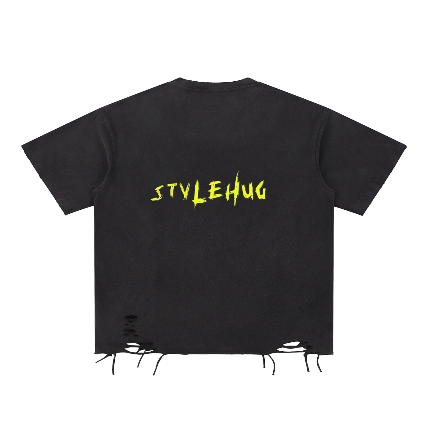 Snow Washed Raw-Hem T-Shirt