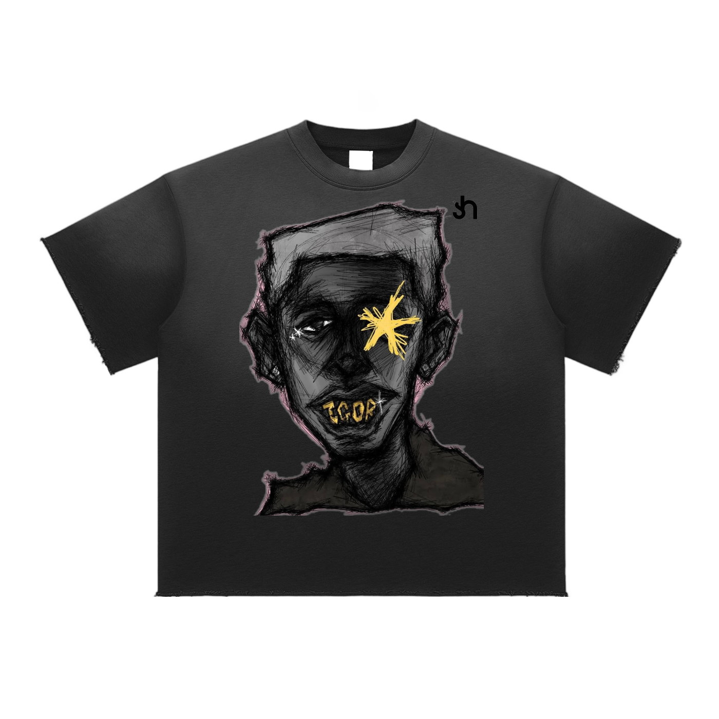 Sun Fade Raw Edge T-Shirt