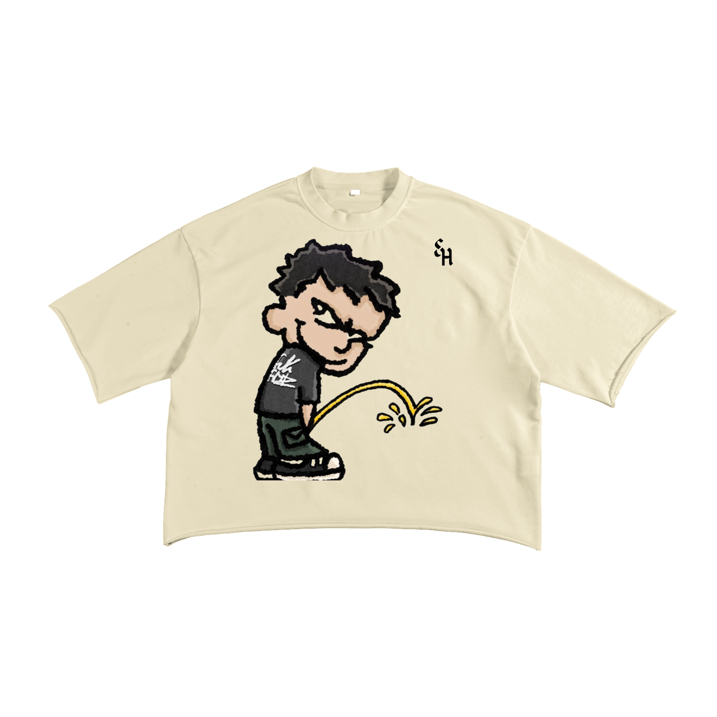 French Terry Raw Edge T-shirt