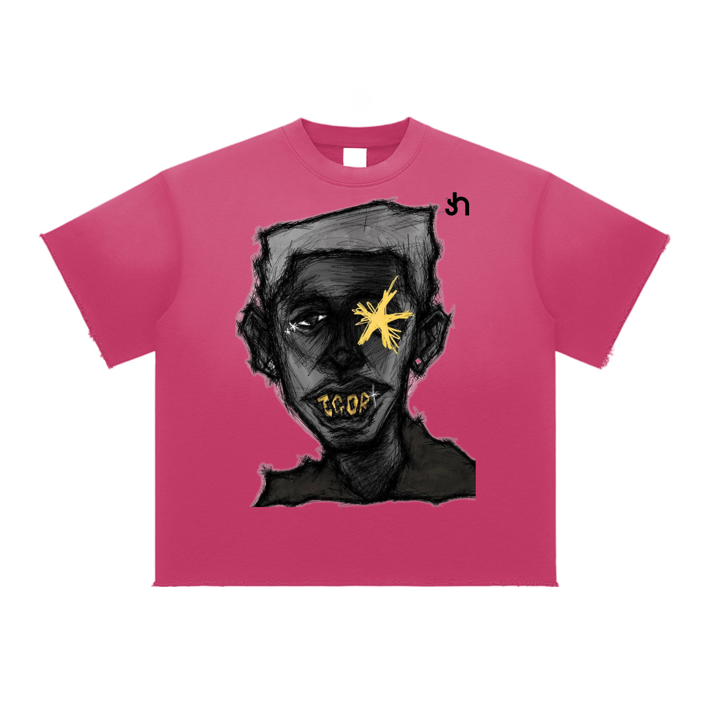 Sun Fade Raw Edge T-Shirt
