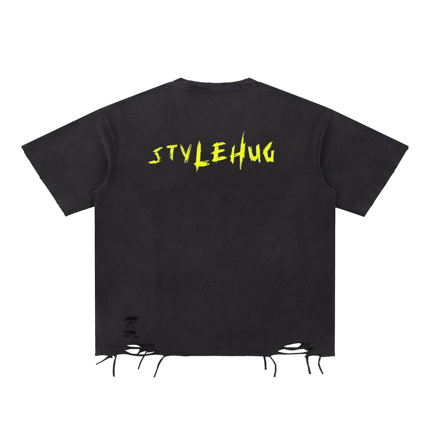 Snow Washed Raw-Hem T-Shirt