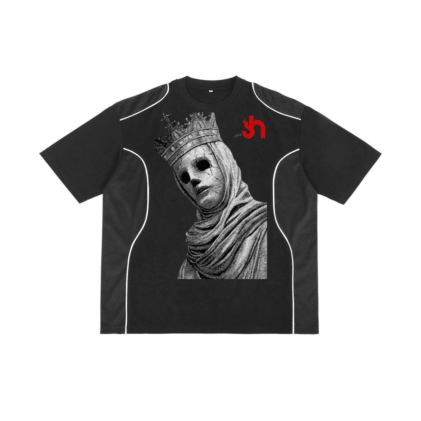 Contrast Piped Panel T-Shirt